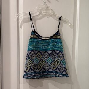 Sans Souci Geometric Blue and Green Camisole